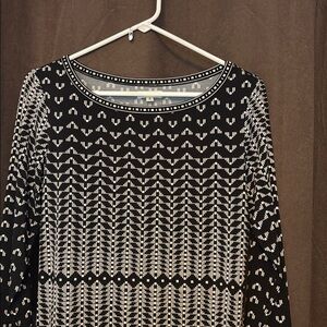 Max Studio Black and White Patterned Dress